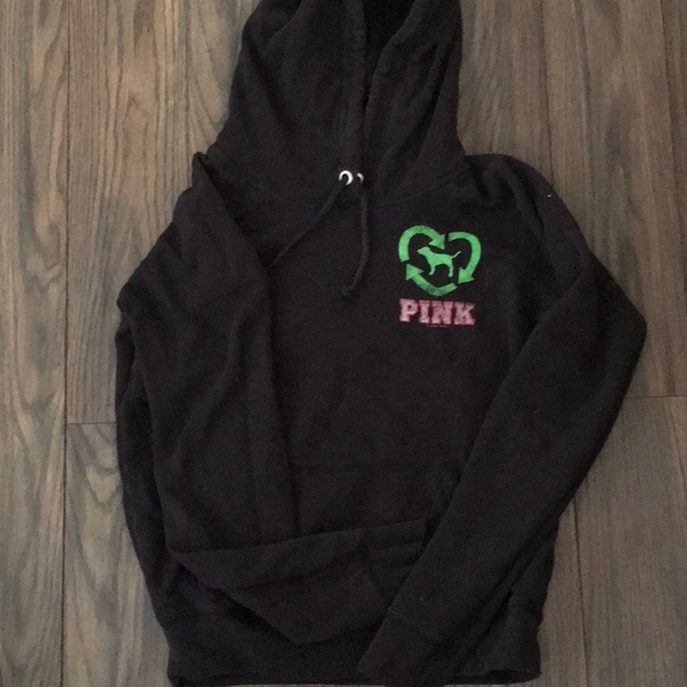 PINK vintage hoodie size small